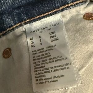 American Eagle Outfitters Dark Blue Denim Jeans - 8 Long- Stovepipe Crop